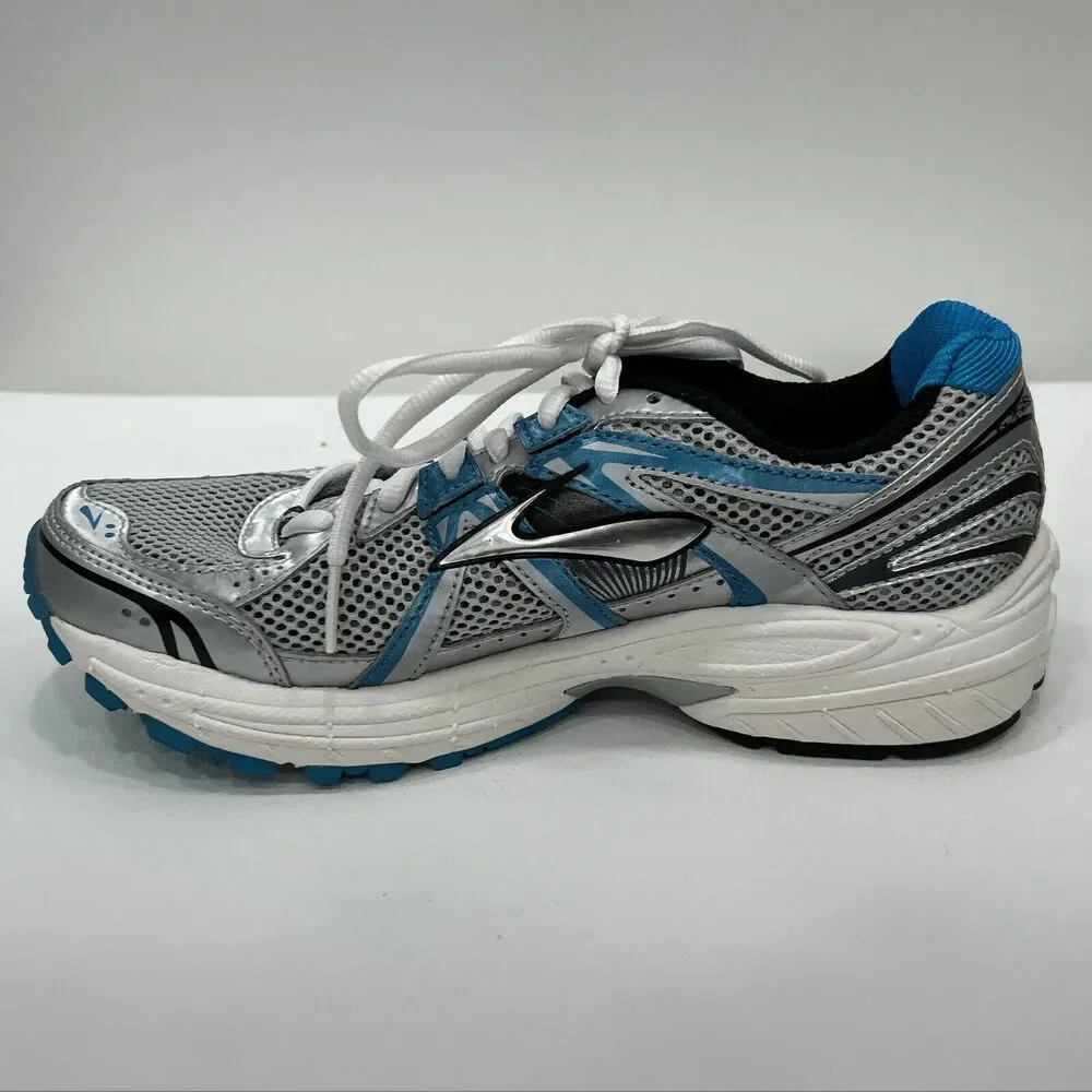 Brooks Defyance 6 Women's Size 7 Running Athletic Shoes Silver‎ Blue With Box